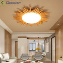 Ljojo Plated Acrylic Sun Disk LED Ceiling Lights for Living Room - Modern Bauhaus Chandelier