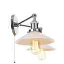Ljojo 2-Light LED Wall Sconce with Pull Chain Switch for Coffee Bar, Bedroom, Bathroom