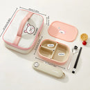 Ljojo 3 Grids Stackable Lunch Box - Portable Detachable Food Container