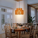 Bohemian Handmade Rattan Chandelier for Bedroom Decor by Ljojo