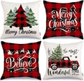 Ljojo Merry Christmas Pillow Cover 45x45cm - Winter Xmas Home Decorations