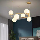 Luxury Led Pendant Light Glass Chandelier - Nordic Magic Bean for Dining Room by Ljojo