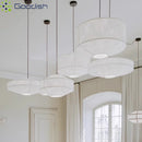 Wabi-sabi LED Pendant Lights Tiered Drum Art Hand Knitted Lamps for Living Room by Ljojo