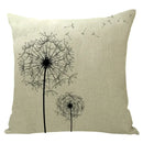 Ljojo Maple Leaf Print Linen Pillowcase for Home Decor and Sofa Comfort