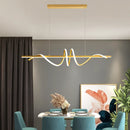 LED Pendant Lamp Elegant Black Gold Chandelier Stylish Dining Room Lighting Ljojo