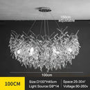 Luxury Modern Crystal Ceiling Chandelier | Silvery Hanging Light for Dining Living Room by Ljojo