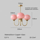 Nordic Vintage Glass LED Pendant Lights Elegant Chandelier by Ljojo
