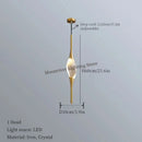 Ljojo LED Crystal Pendant Chandelier Set for Modern Room Decor