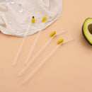 Ljojo Lemon Glass Straw Set: Reusable Eco-Friendly Straws for Smoothies, Cocktails