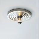 Ljojo Metallic Silver Ripple Saucer Wall Lamp for Living Room Hallway