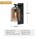 Ljojo Luxury Double Glass Wall Lamp: Modern Nordic Design for Home, Restaurant, or Staircase