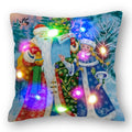 Christmas Santa LED Light Pillowcase for Home Decor, 45x45cm - Ljojo