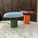 Iron Red Orange Table Lamp LED Light Mushroom Design Bedroom Decoration Lighting Ljojo