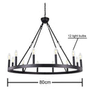 American Country Chandelier Modern Round Led Pendant Lights by Ljojo for Kitchen Living Room Stair Decoration