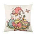 Easter Bunny Eggs Pillowcase 45x45cm Linen Pillow Covers, Ljojo Home Decor Brand