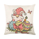 Easter Bunny Eggs Pillowcase 45x45cm Linen Pillow Covers, Ljojo Home Decor Brand