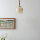 Ljojo Luxury Brass Adjustable LED Pendant Light Resin Modern Nordic Hanging Lamp