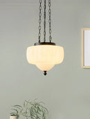 Ljojo Milk White Glass Pendant Lamp: Modern Style for Bedroom, Living Room & Restaurant