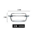 Ljojo 1400ml Glass Bowl with Lid - Heat-Resistant Microwave Soup & Salad Plate