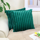 Ljojo Luxe Faux Fur Striped Throw Pillow Cover for Home Decor