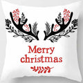 Christmas Elk Print Pillowcase 45x45cm for Sofa, Car, Bedroom & Living Room Decor
