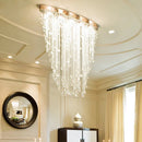 Ljojo LED Crystal Chandelier, Luxury Oval Design for Dining, Living, Restaurant, Shop