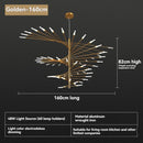 European Firework LED Chandelier for Living Room | Ljojo Pendant Lamp with Loft Hanging Lustre Fixtures