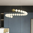 Modern French Cream Pearl LED Pendant Light Chandelier for Living Room by Ljojo