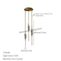 Ljojo LED Crystal Pendant Chandelier Set for Modern Room Decor