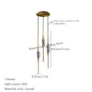 Ljojo LED Crystal Pendant Chandelier Set for Modern Room Decor