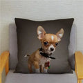 Chihuahua Dog Printed Cushion Cover by Ljojo for Home Decor