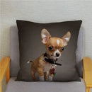Chihuahua Dog Printed Cushion Cover by Ljojo for Home Decor