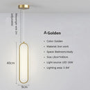 Ljojo LED Pendant Chandelier, Modern Minimalist Gold Black Hanging Lamp