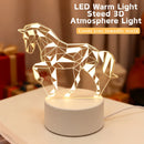 3D Horse Night Light | Creative Bedroom & Desktop Atmosphere Light | Room Decoration Night Light by Ljojo