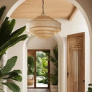Wabi-Sabi Silk LED Pendant Light Chandelier for B&B Island Loft Decor by Ljojo