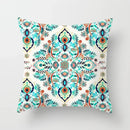 Ljojo Mint Green Geometric Printed Cushion Cover for Home Sofa Décor