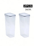 Ljojo 2.8L Airtight Food Storage Jars - Set of 4 with Labels and Pen