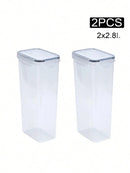 Ljojo 2.8L Airtight Food Storage Jars - Set of 4 with Labels and Pen