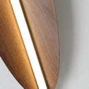 Ljojo Minimalist Peach Wood LED Wall Lamp for Homestay Bedroom and Living Room