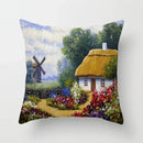 American Country Oil Painting Landscape Pillowcase by Ljojo for Home & Office Decor