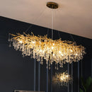 Ljojo Luxury Crystal Chandelier: Modern Tree Branch Design for Bedroom and Living Room Lighting