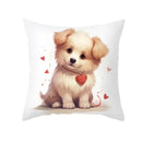 Cute Pet Dog Print Cushion Cover for Sofa by Ljojo