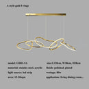 Modern Irregular Ring LED Pendant Light Chandelier - Ljojo