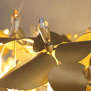 Nordic Firefly Crystal Chandelier: Golden Luster Bedroom Lighting - Ljojo
