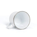 Ljojo 350ML White Enamel Sublimation Coffee Mug for Home and Coffee Shop