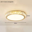 Crystal Round Ceiling Lamp Light for Living Room Luxury Bedroom Study Room by Ljojo