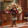 Ljojo™ European Resin Vase & Artificial Flower Set for Home Office Decor