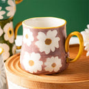 Ljojo 16oz Hand Drawn Ceramic Mug, Breakfast Cereal Coffee Cup