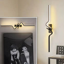 Ljojo LED Wall Lights 60/80/100cm Black Wall Sconce for Bathroom & Interior Lighting