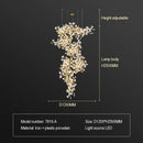 Large Ginkgo Leaf Chandelier Staircase Lights for Luxury Villas by Ljojo